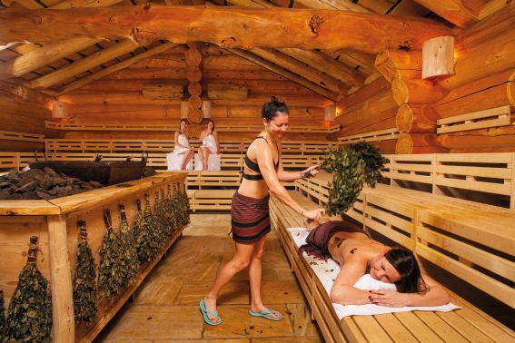 russian banya sauna for women